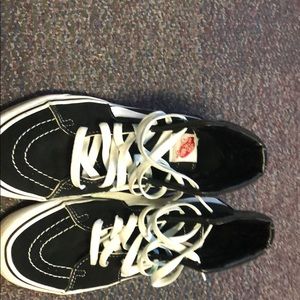 Black and white Vans